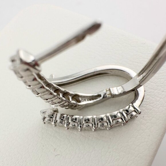 1/5 Carat Diamond Hoop Earrings - Picture 10 of 11